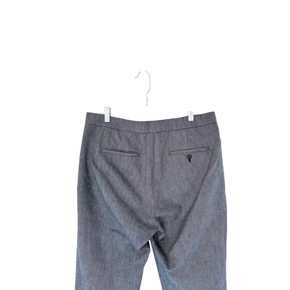 J.Crew Gray White Work Heavy Chambray Patio Straight‎ Leg Dress Pant Size 10 - Picture 6 of 12